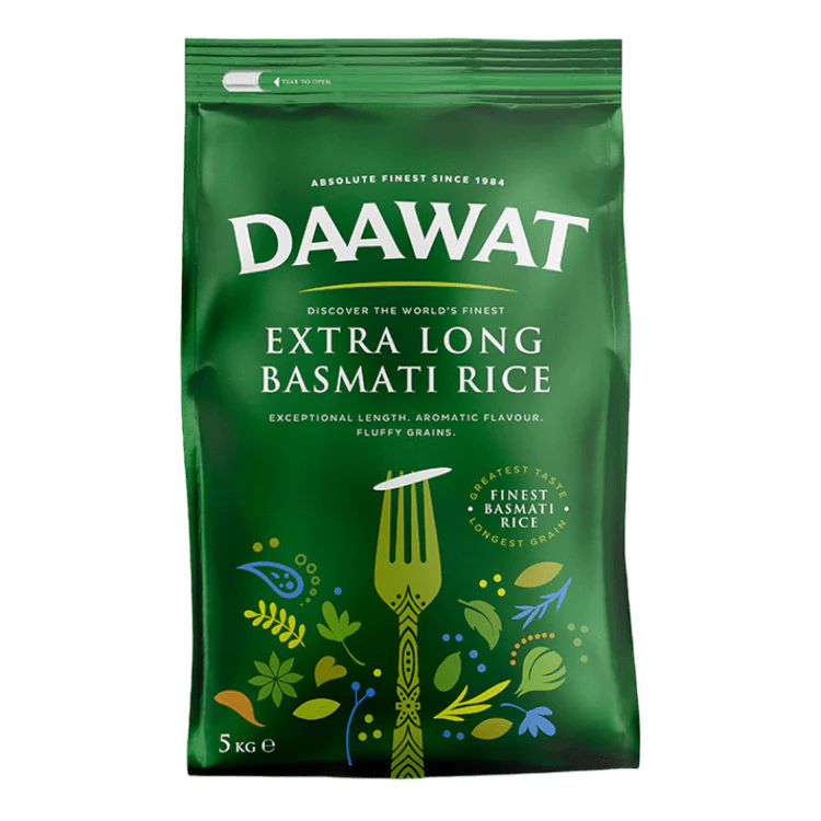 Daawat Green Basmati Extra Long Rice 5 kg